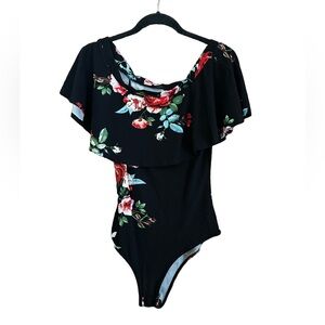 Rue21 floral bodysuit, size medium